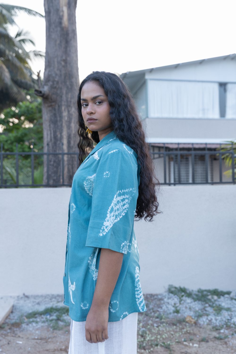 Seashell Camp Collar Shirt by anushé pirani with Moana, Tops & Shirts, Womenswear at Kamakhyaa for sustainable fashion