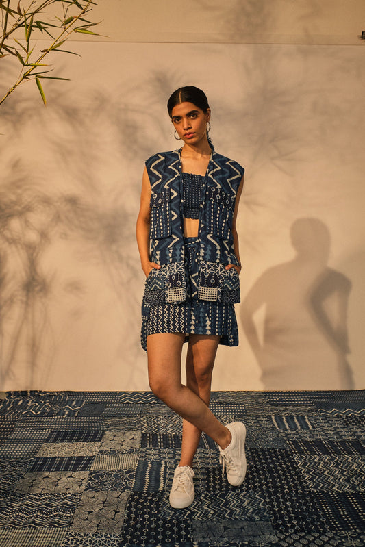 Sierra Skirt by Akashii Clothing with Bottoms, Neeli'23 at Kamakhyaa for sustainable fashion