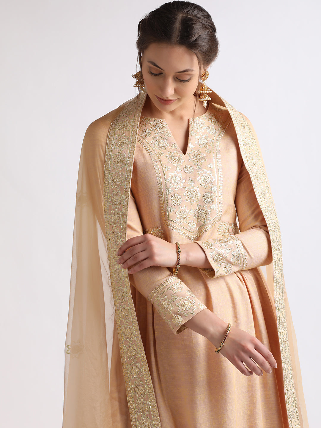 Nargis Kurta Set by RoohbyRidhimaa with Large, Medium, Small, X-Large, X-Small at Kamakhyaa for sustainable fashion