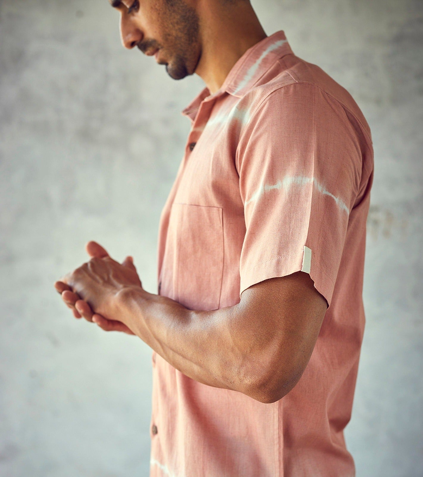 Pink Cotton Ombre & Dye Shirt at Kamakhyaa by Khara Kapas. This item is Casual Wear, Cotton, For Anniversary, For Him, Menswear, Natural, New, Ombre & Dyes, Pink, Printed Selfsame, Regular Fit, Shirts, Tops