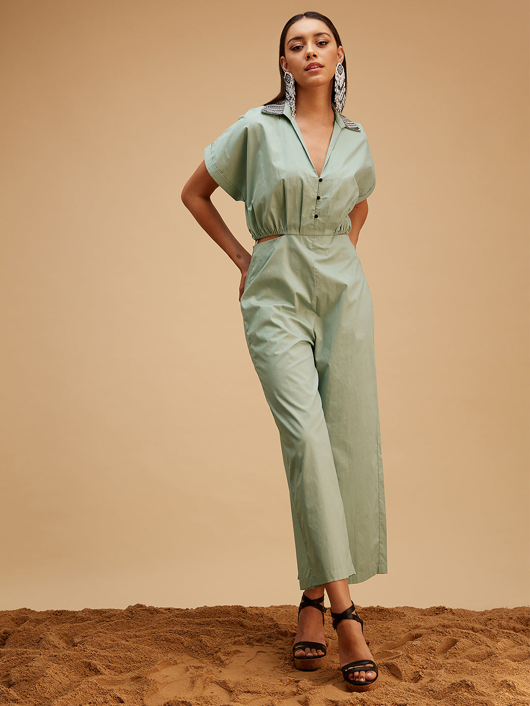 The Boho Chic Jumpsuit by Bohobi with Large, Medium, Small, X-Large, X-Small at Kamakhyaa for sustainable fashion