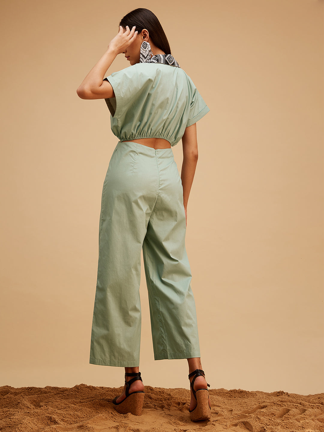The Boho Chic Jumpsuit by Bohobi with Large, Medium, Small, X-Large, X-Small at Kamakhyaa for sustainable fashion