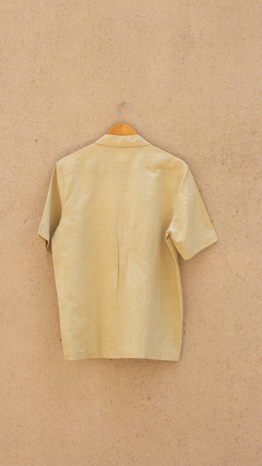 Beige Cotton Shirt by Anushé Pirani with Beige, Birthday Collection, Casual Wear, Console Collection List, Cotton, Cotton Hemp, For Him, Handwoven, Hemp, Men Shirts, Menswear, Regular Fit, Review September 2025, Shibumi by Anushe Pirani, Shirts, Solids, Tops at in.kamakhyaa.com for sustainable fashion
