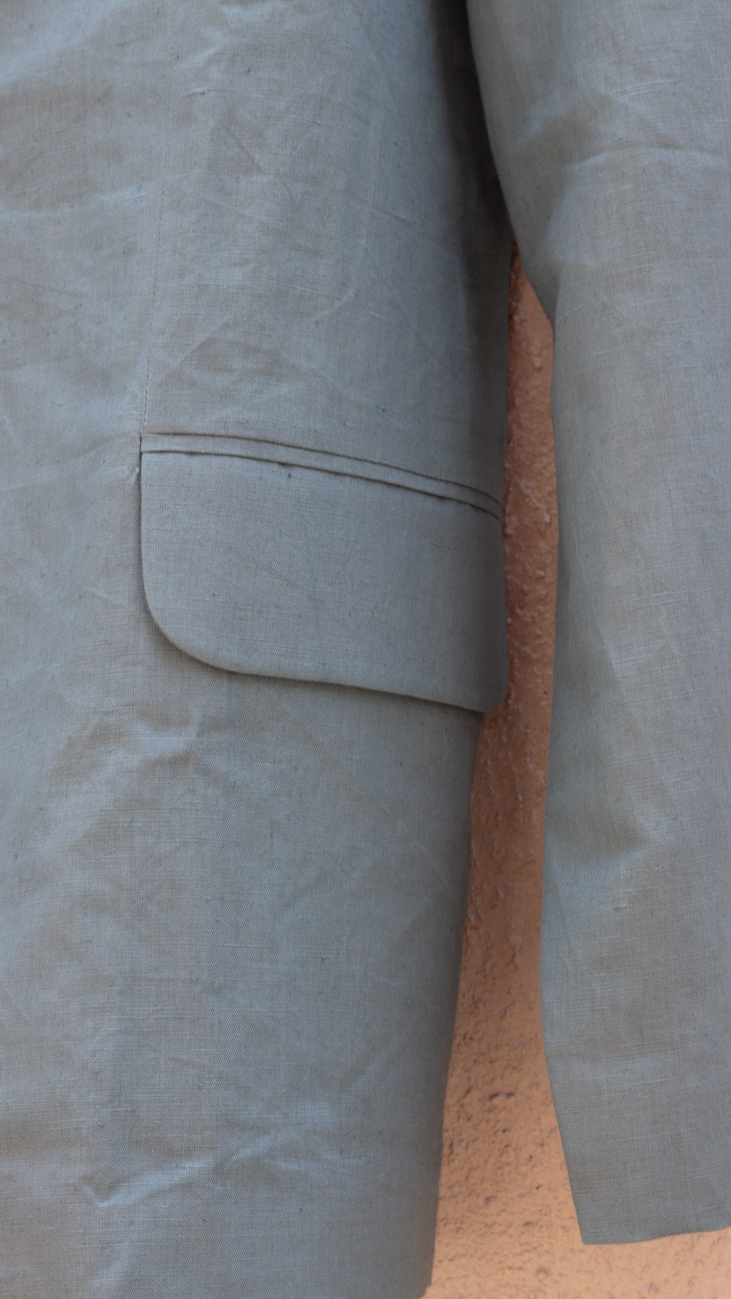 Blue Blazer by Anushé Pirani with Blazers, Blue, Casual Wear, Console Collection List, Cotton, Cotton Hemp, Handwoven, Hemp, Men Blazers, Men Overlays, Menswear, Regular Fit, Review September 2025, Shibumi by Anushe Pirani, Solids, Winter Products at in.kamakhyaa.com for sustainable fashion