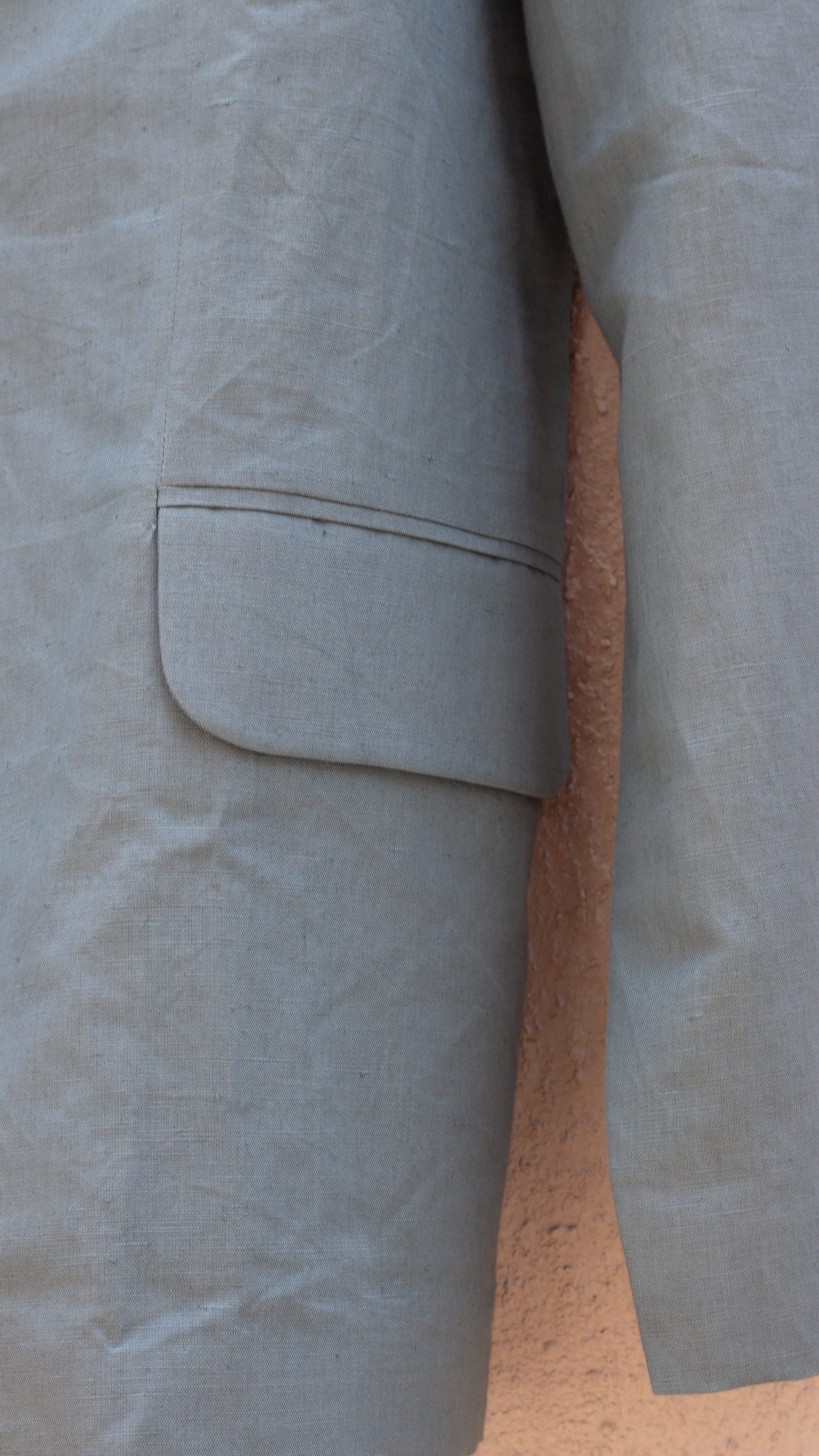 Blue Blazer by Anushé Pirani with Blazers, Blue, Casual Wear, Console Collection List, Cotton, Cotton Hemp, Handwoven, Hemp, Men Blazers, Men Overlays, Menswear, Regular Fit, Review September 2025, Shibumi by Anushe Pirani, Solids, Winter Products at in.kamakhyaa.com for sustainable fashion