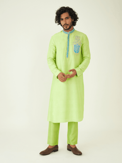 Parvez Kurta Set by RoohbyRidhimaa with Qala By RoohbyRidhimaa at Kamakhyaa for sustainable fashion