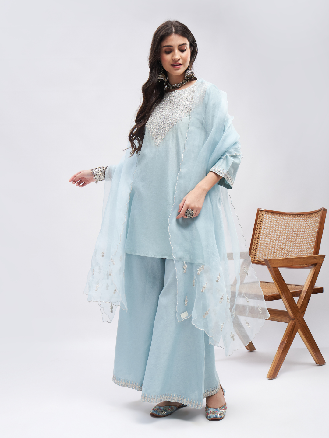 Zuri Kurta Set by RoohbyRidhimaa with Large, Medium, Small, X-Large, X-Small at Kamakhyaa for sustainable fashion