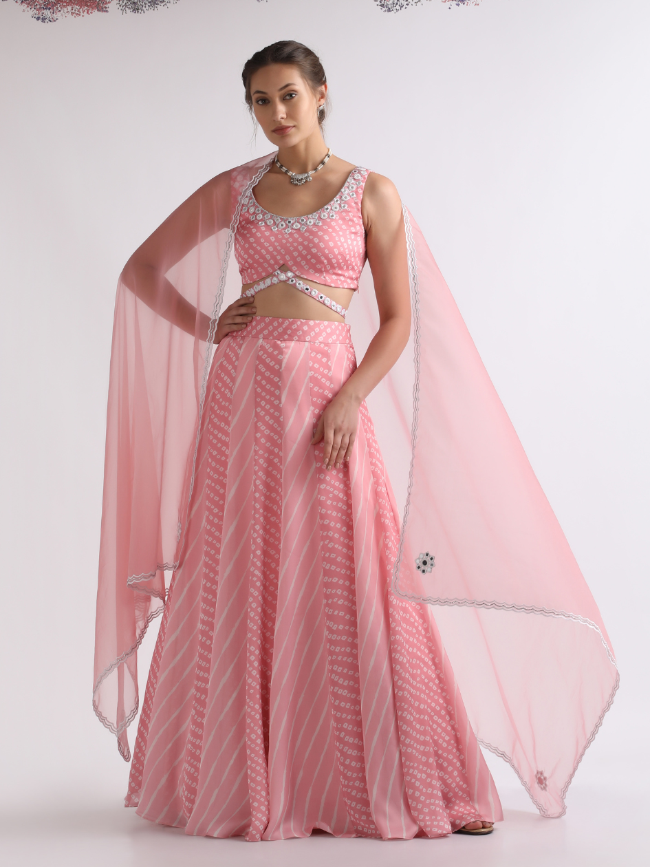 Qurbat Lehenga Set by RoohbyRidhimaa with at Kamakhyaa for sustainable fashion