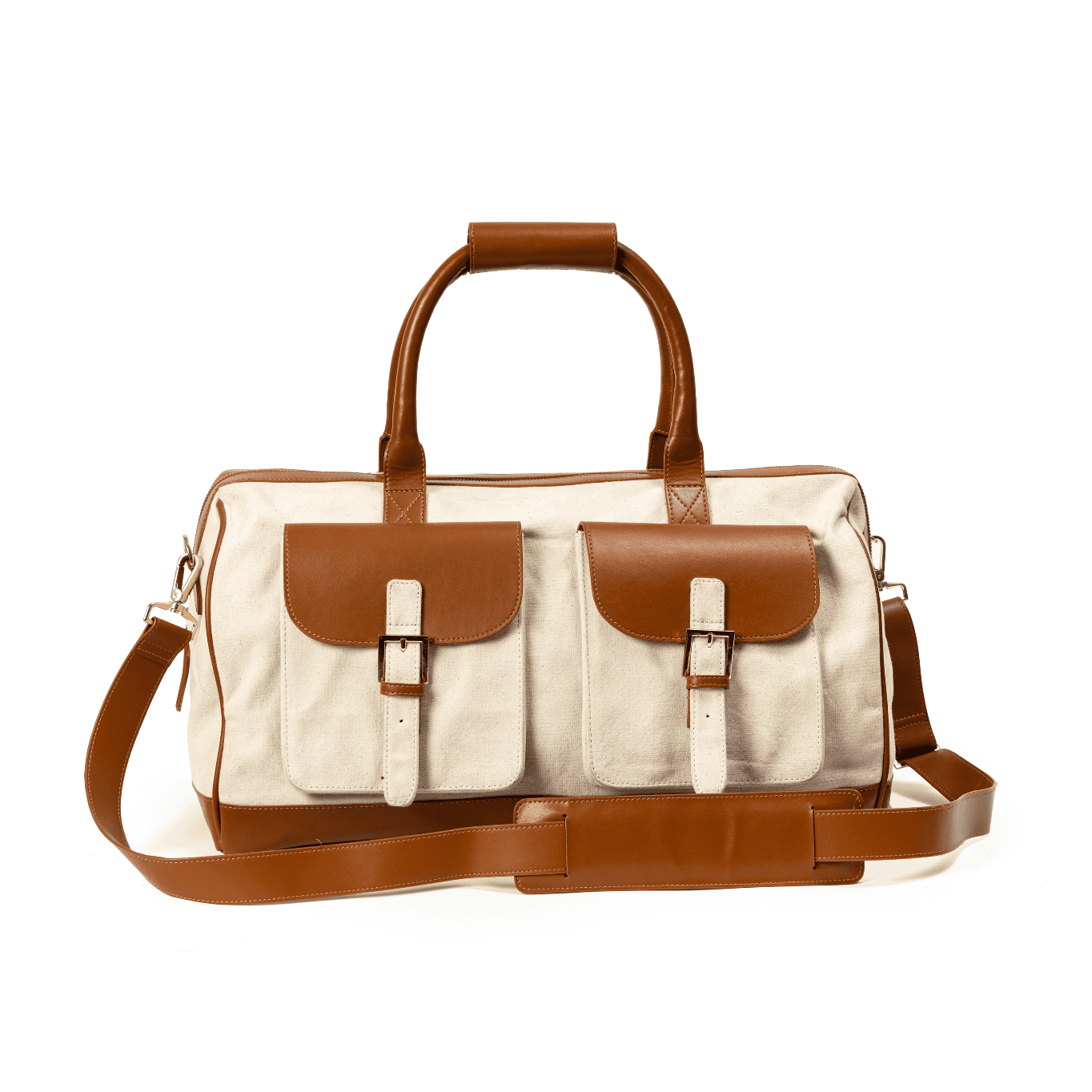 Ajax Vegan Leather Duffle Bag -Beige by Green Hermitage with SS25 at Kamakhyaa for sustainable fashion