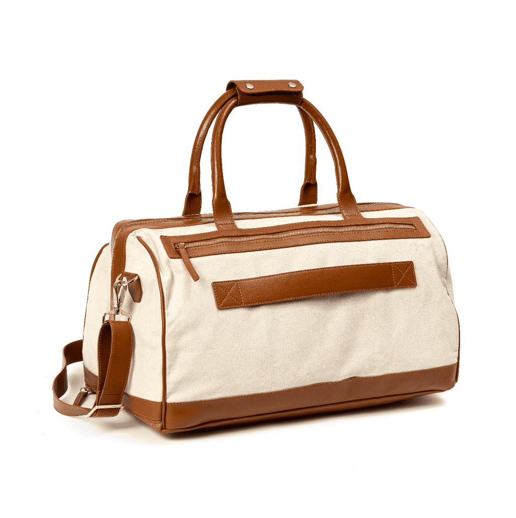 Ajax Vegan Leather Duffle Bag -Beige by Green Hermitage with SS25 at Kamakhyaa for sustainable fashion