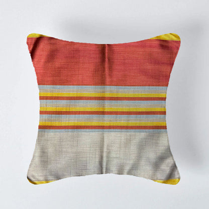 Stripes by Aetherea with Cushion covers, Multicolor, Red, Silk, Striped, Upcycled at Kamakhyaa for sustainable fashion