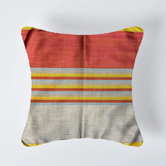 Stripes by Aetherea with Cushion covers, Multicolor, Red, Silk, Striped, Upcycled at Kamakhyaa for sustainable fashion