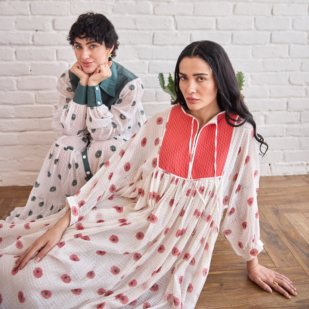 Roselle by Taro with Artisan made, hand woven, Indie Bloom by Taro at Kamakhyaa for sustainable fashion