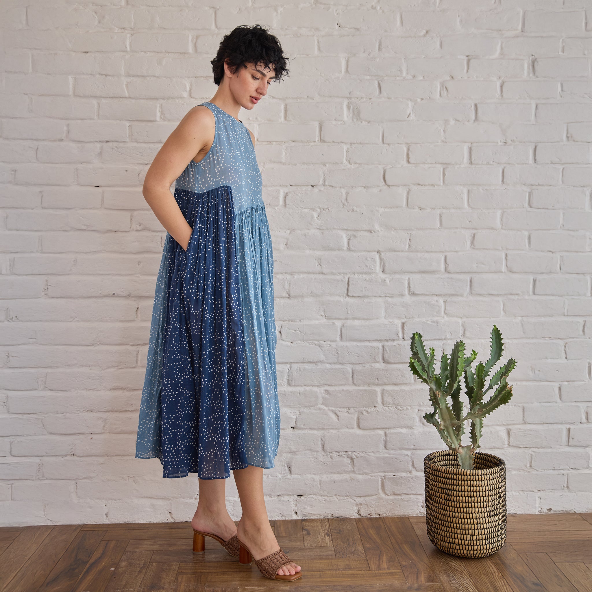 Stormy by Taro with Artisan made, Cotton Mulmul, Whispers of Summer by Taro at Kamakhyaa for sustainable fashion