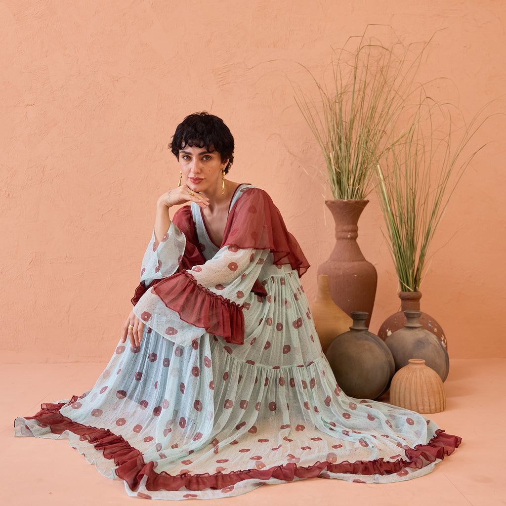 Wildflower Ruffles by Taro with Indie Bloom by Taro at Kamakhyaa for sustainable fashion