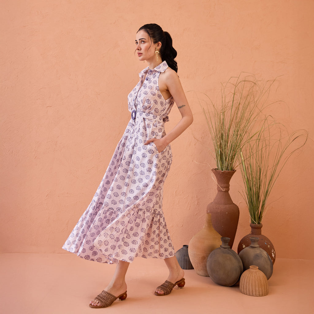 Lavender Fern by Taro with Artisan made, hand woven, Indie Bloom by Taro at Kamakhyaa for sustainable fashion