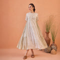 Mossy Mist by Taro with Artisan made, Cotton Mulmul, Whispers of Summer by Taro at Kamakhyaa for sustainable fashion