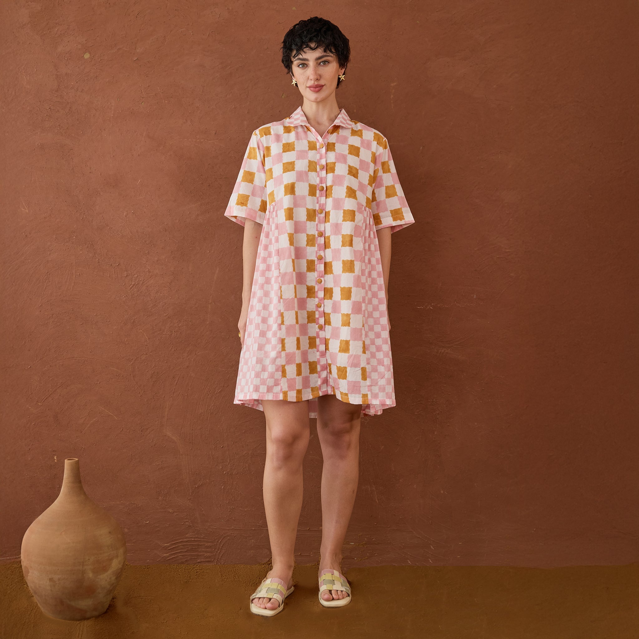 Bubblegum by Taro with Artisan made, Cotton Mulmul, Whispers of Summer by Taro at Kamakhyaa for sustainable fashion