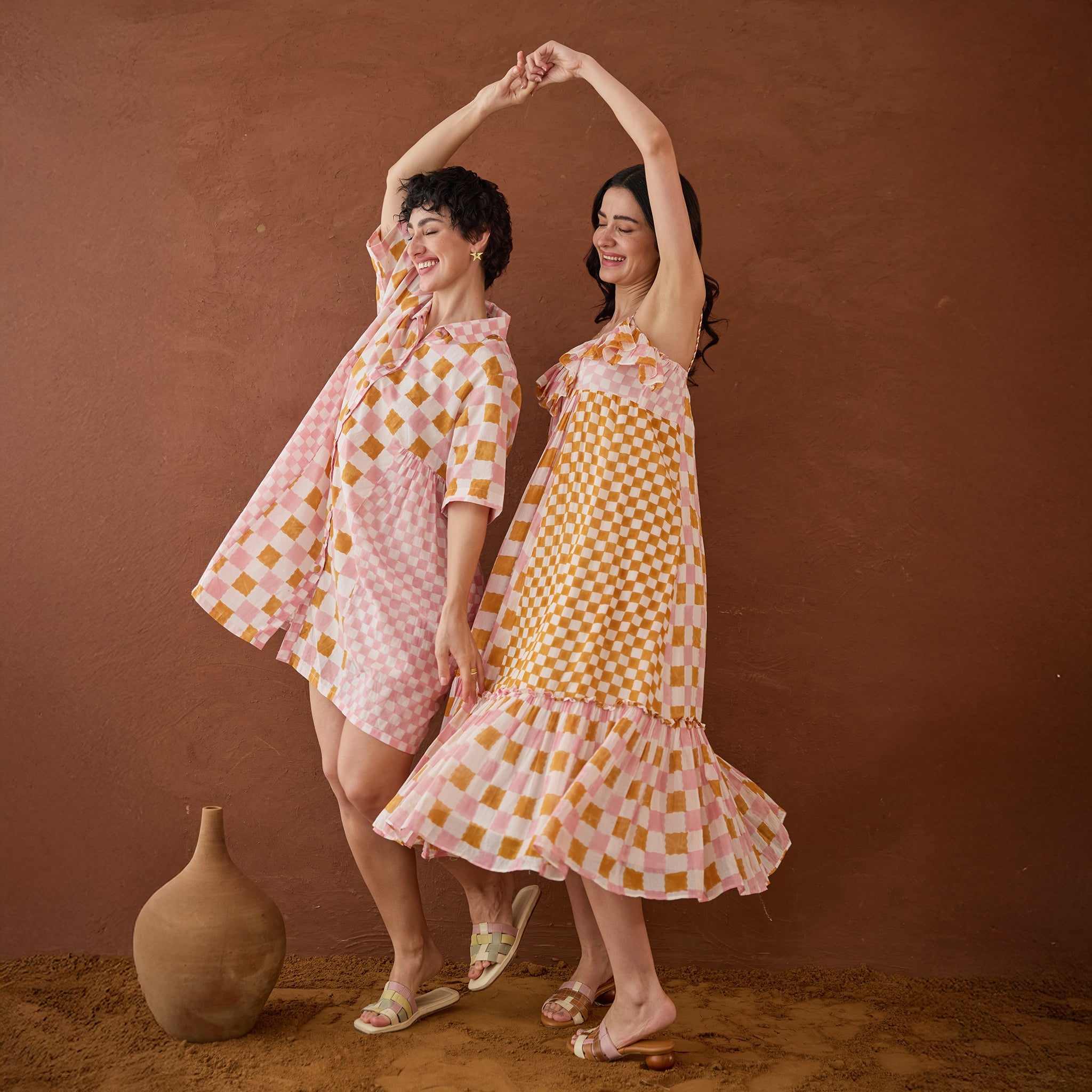 Bubblegum by Taro with Artisan made, Cotton Mulmul, Whispers of Summer by Taro at Kamakhyaa for sustainable fashion