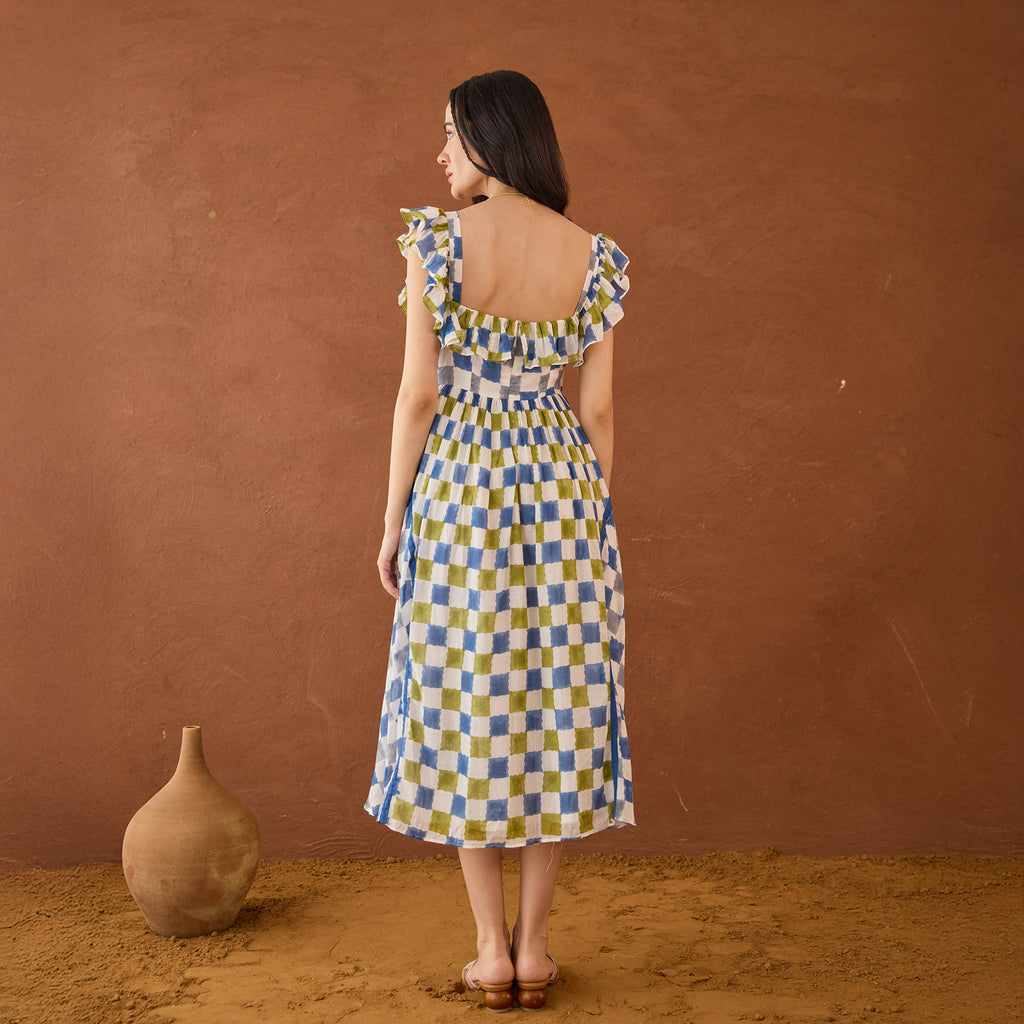 Sky Sketch by Taro with Artisan made, Cotton Mulmul, Whispers of Summer by Taro at Kamakhyaa for sustainable fashion