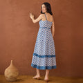 Gingham Sky by Taro with Artisan made, Cotton Mulmul, Whispers of Summer by Taro at Kamakhyaa for sustainable fashion