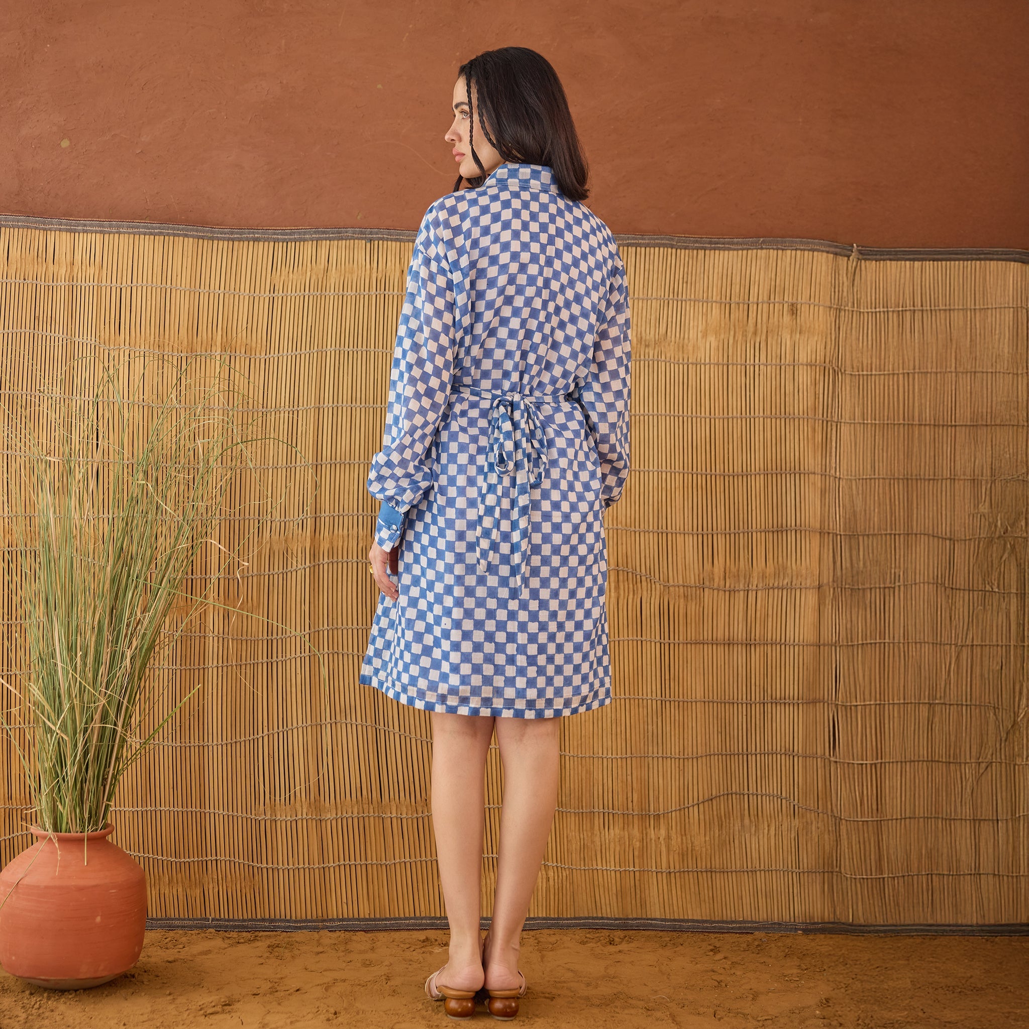 Indigo Breeze by Taro with Artisan made, Cotton Mulmul, Whispers of Summer by Taro at Kamakhyaa for sustainable fashion