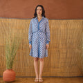 Indigo Breeze by Taro with Artisan made, Cotton Mulmul, Whispers of Summer by Taro at Kamakhyaa for sustainable fashion