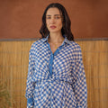 Indigo Breeze by Taro with Artisan made, Cotton Mulmul, Whispers of Summer by Taro at Kamakhyaa for sustainable fashion