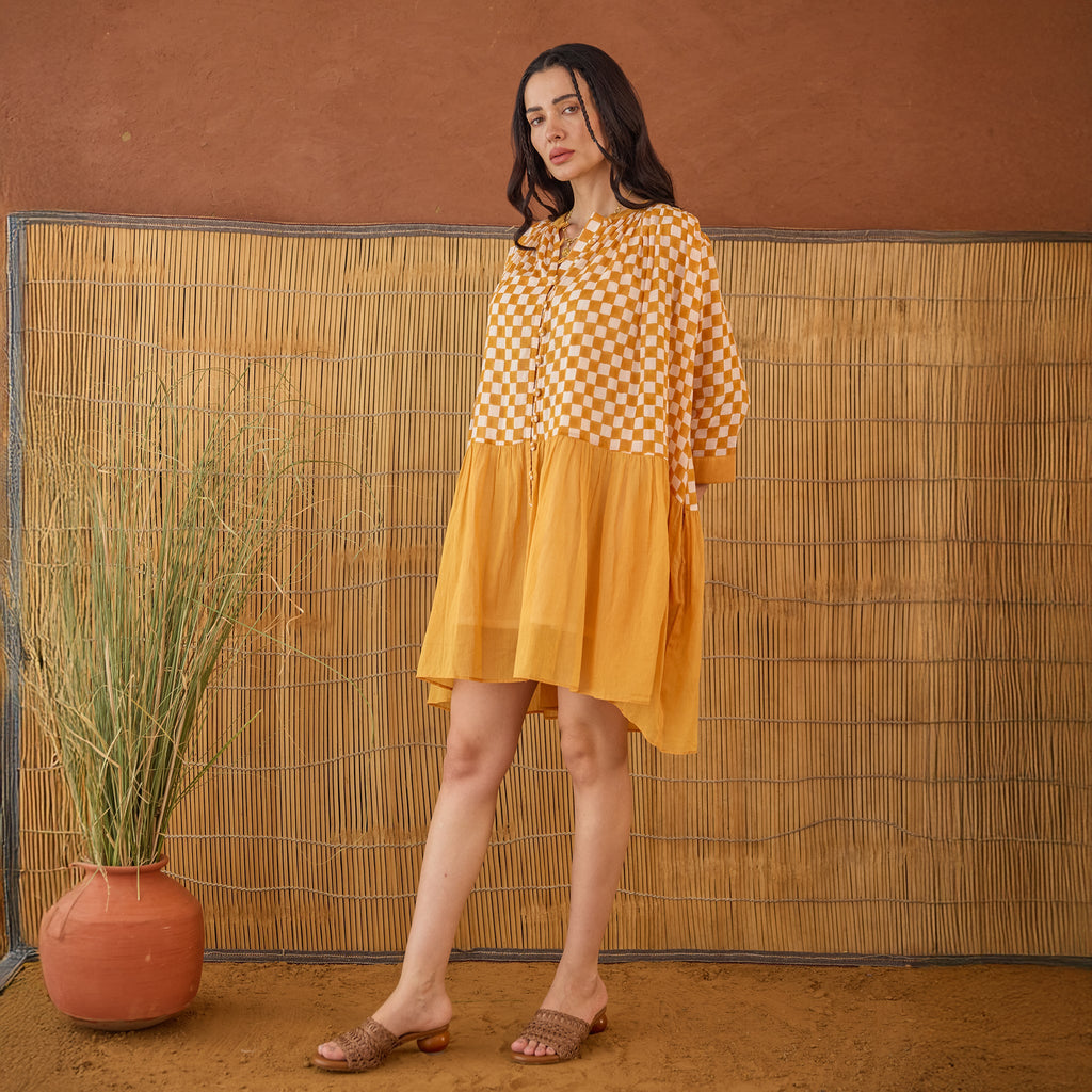 Honey Drift by Taro with Artisan made, Cotton Mulmul, Whispers of Summer by Taro at Kamakhyaa for sustainable fashion