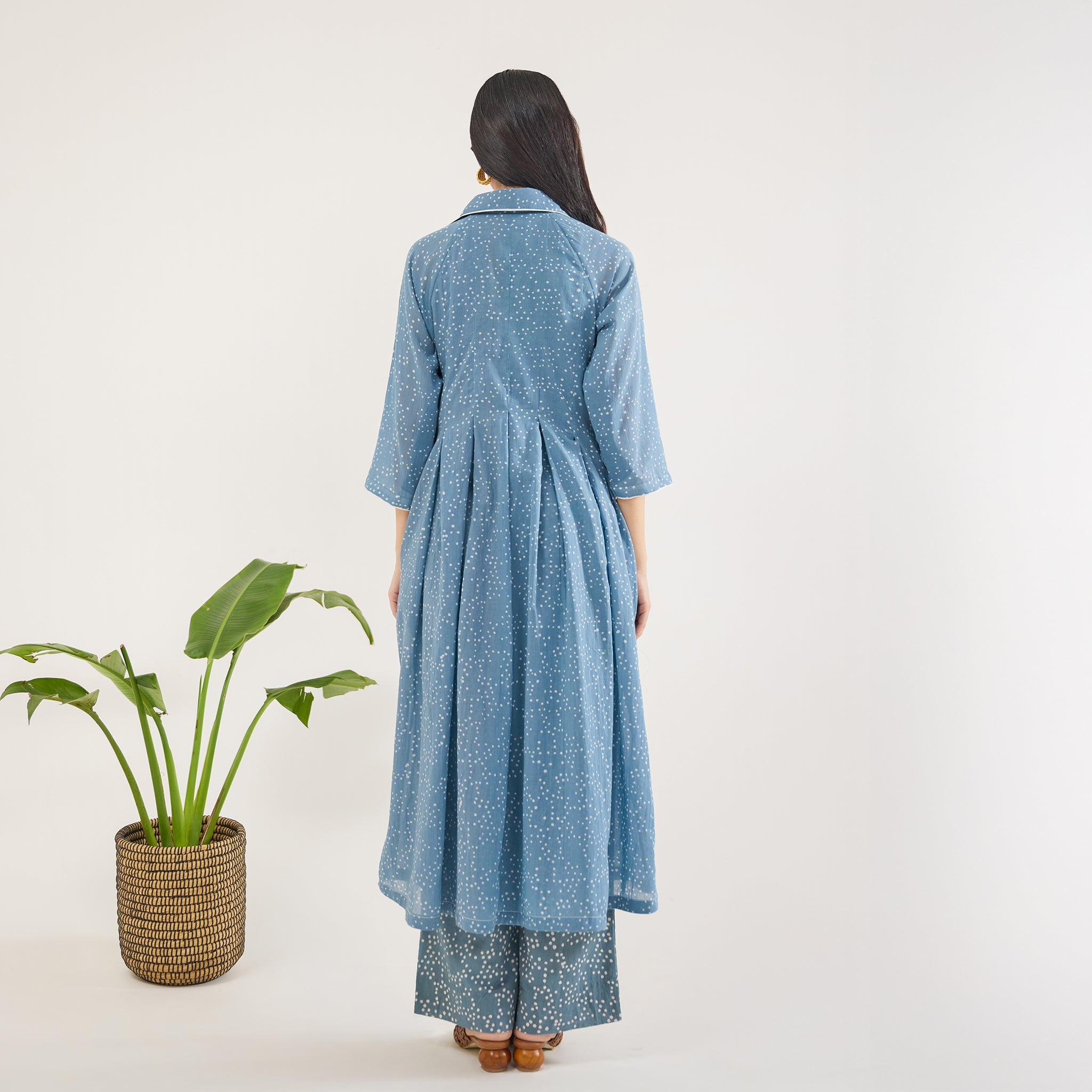 Dewdrop Dance by Taro with Artisan made, Cotton Mulmul, Whispers of Summer by Taro at Kamakhyaa for sustainable fashion