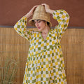 Lush Lime by Taro with Artisan made, Cotton Mulmul, Whispers of Summer by Taro at Kamakhyaa for sustainable fashion