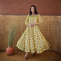 Lemon Zest by Taro with Artisan made, Cotton Mulmul, Whispers of Summer by Taro at Kamakhyaa for sustainable fashion
