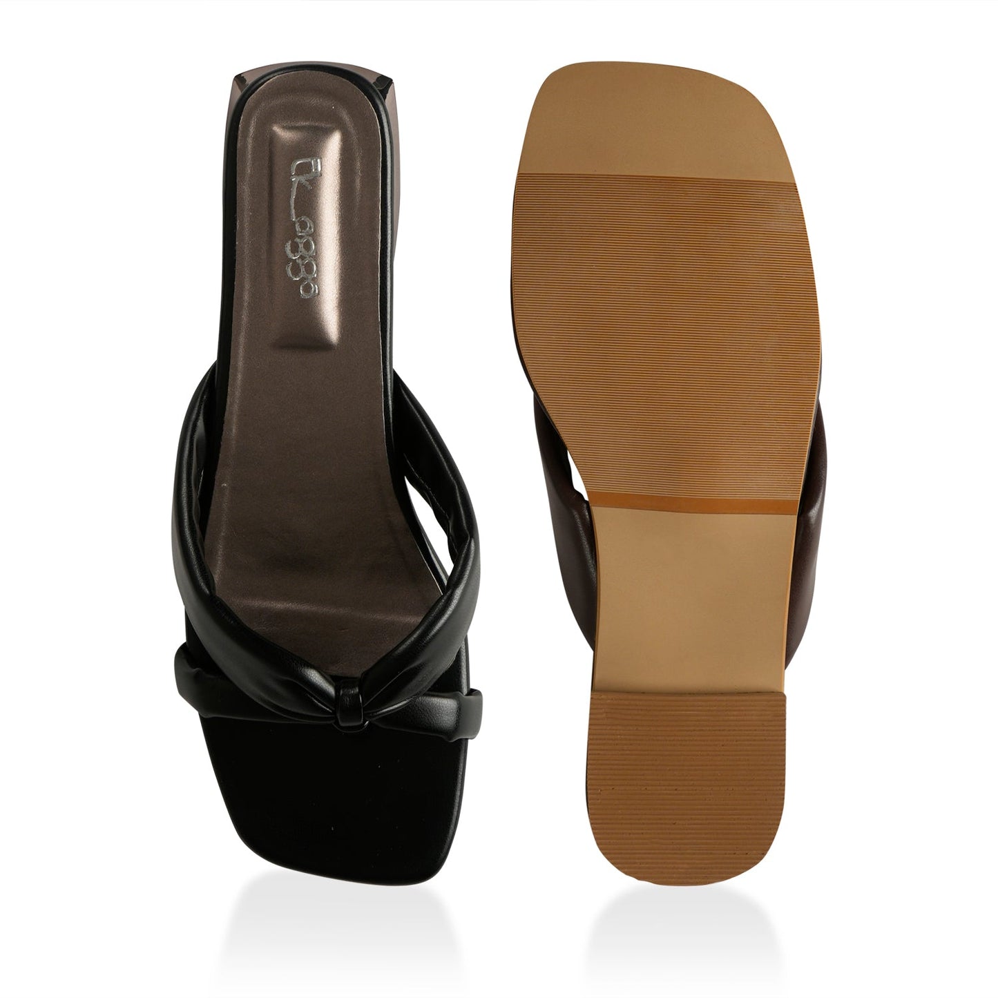 Strapped Black Heels by Ek Agga with at Kamakhyaa for sustainable fashion