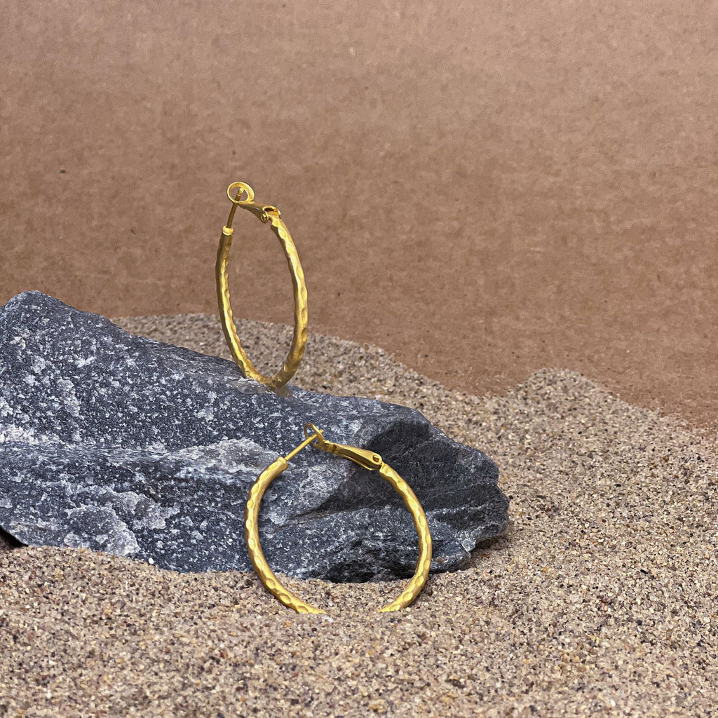 Textured Hoops without charm by The Loom Art with Charms, Orbis by The Loom Art, Pendants at Kamakhyaa for sustainable fashion