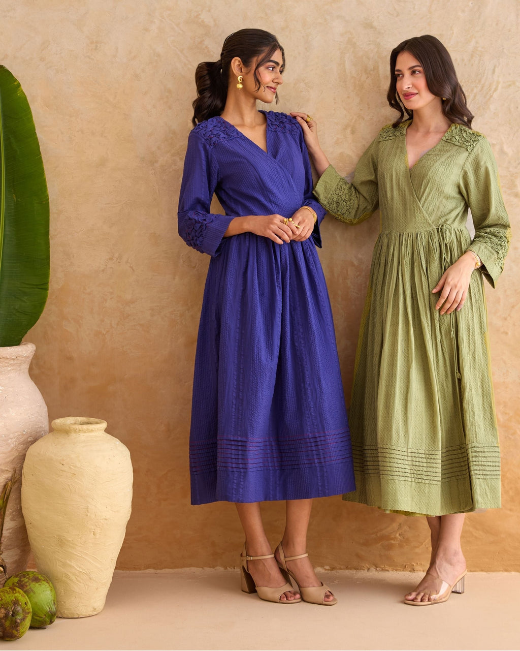 Olive Fern Dress by Taro India with at Kamakhyaa for sustainable fashion