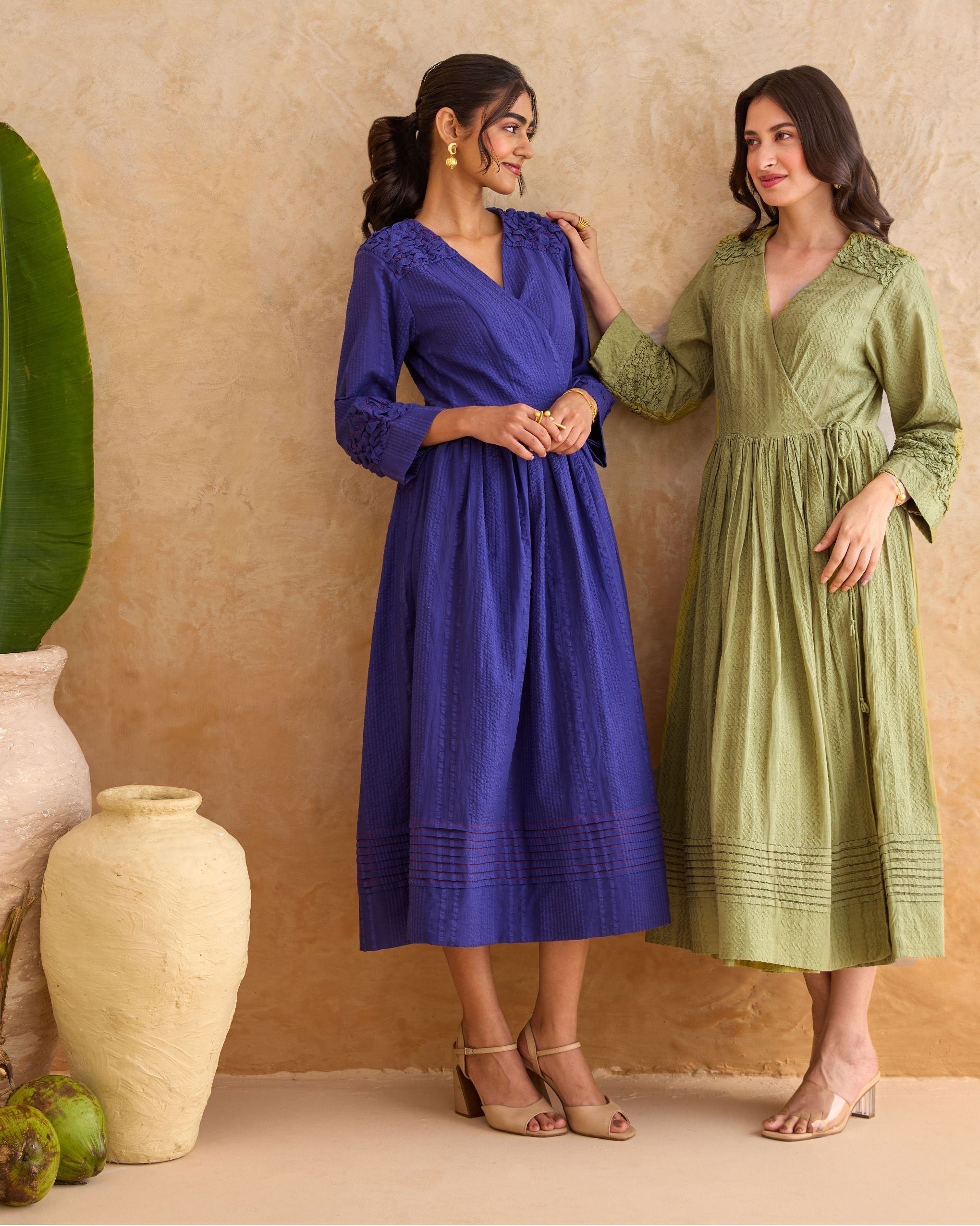 Olive Fern Dress by Taro India with at Kamakhyaa for sustainable fashion