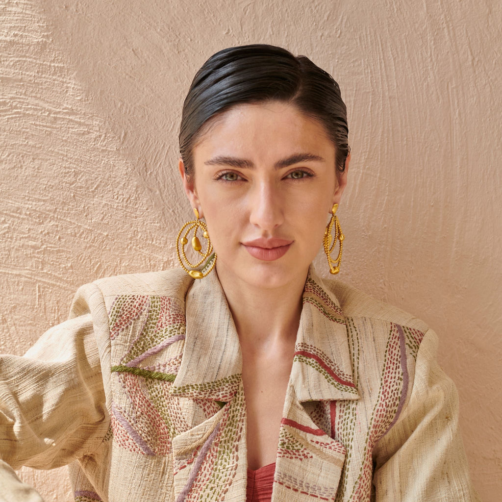 Orbital Earrings by The Loom Art with Long Earrings, Orbis by The Loom Art at Kamakhyaa for sustainable fashion