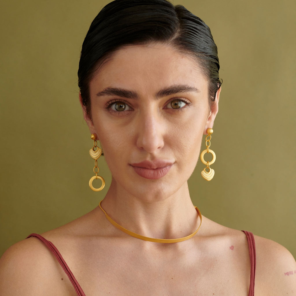 Cupid's Circle Earring by The Loom Art with Hoops, Orbis by The Loom Art at Kamakhyaa for sustainable fashion
