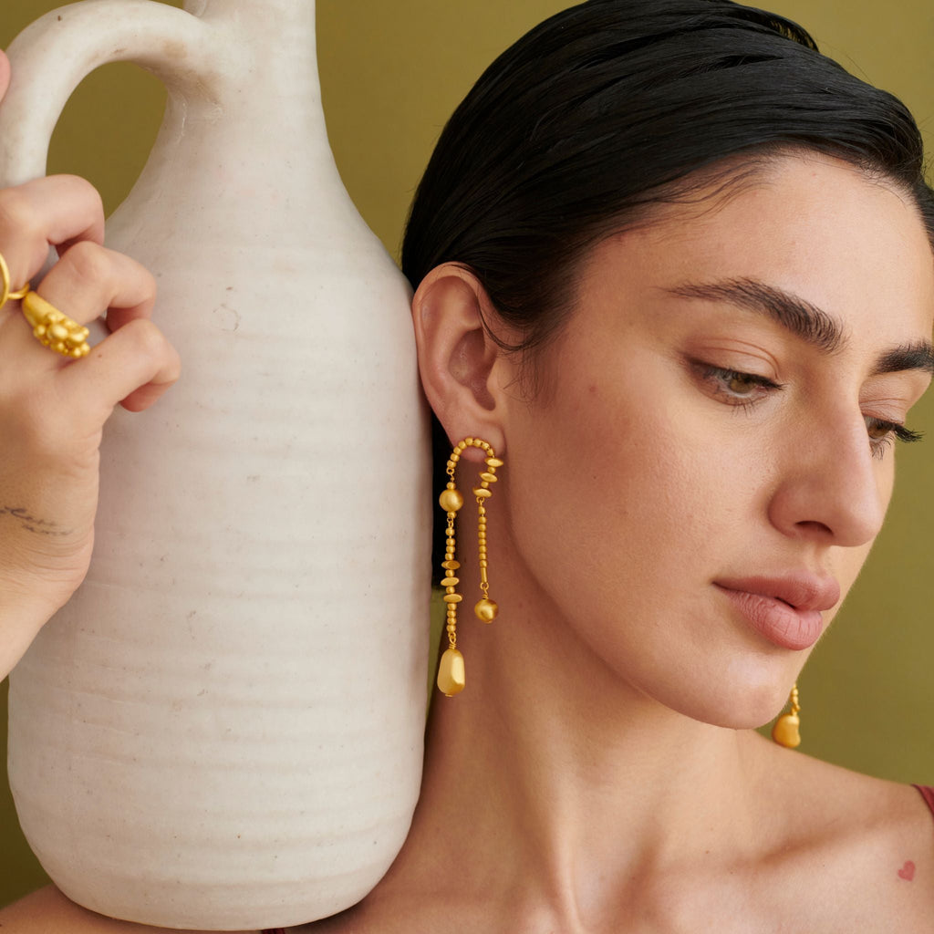 Circa Drop Earring by The Loom Art with Long Earrings, Orbis by The Loom Art at Kamakhyaa for sustainable fashion
