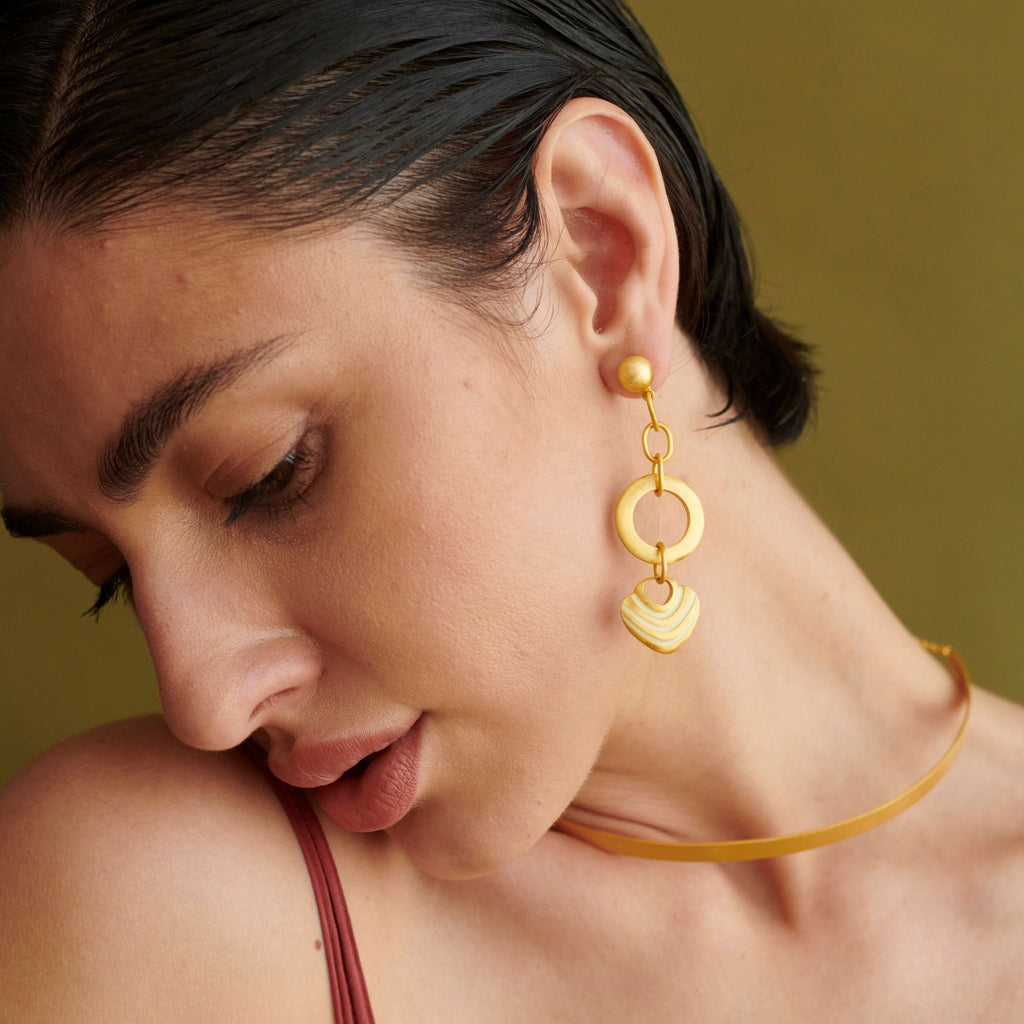 Cupid's Circle Earring by The Loom Art with Hoops, Orbis by The Loom Art at Kamakhyaa for sustainable fashion