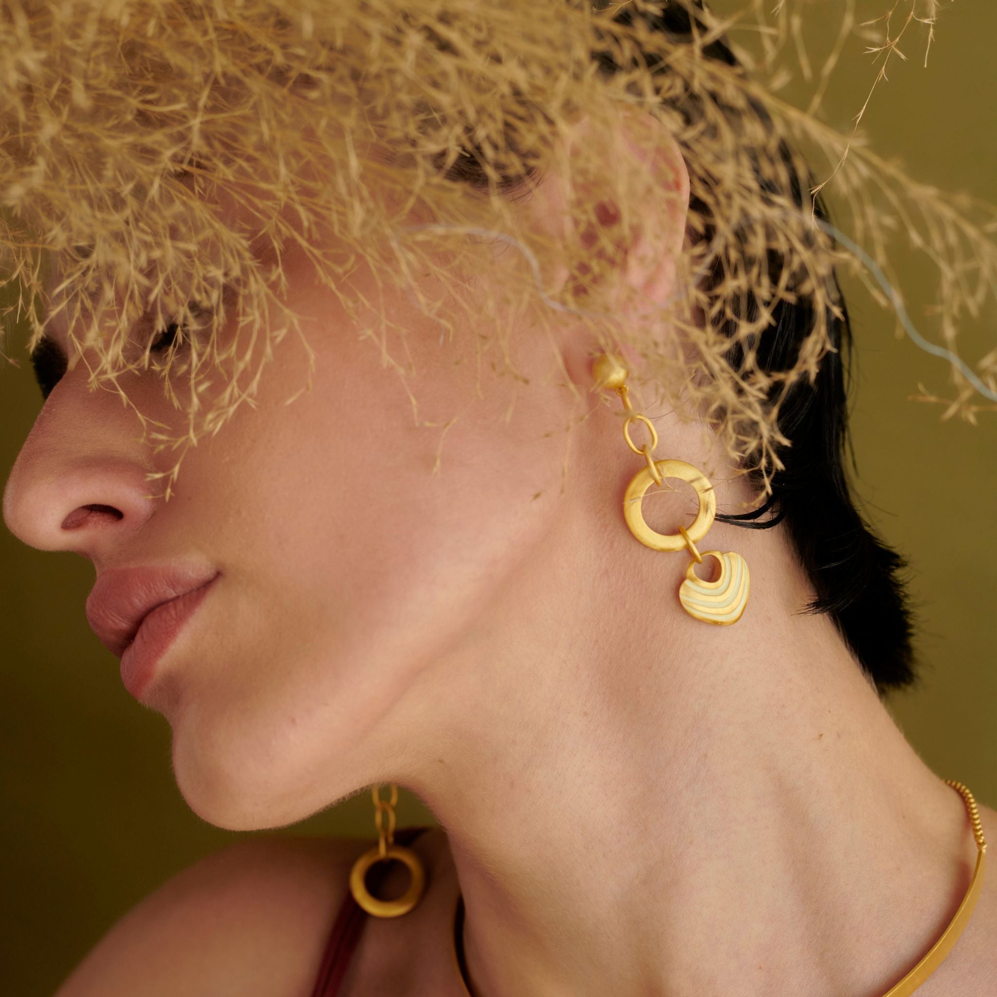 Cupid's Circle Earring by The Loom Art with Hoops, Orbis by The Loom Art at Kamakhyaa for sustainable fashion