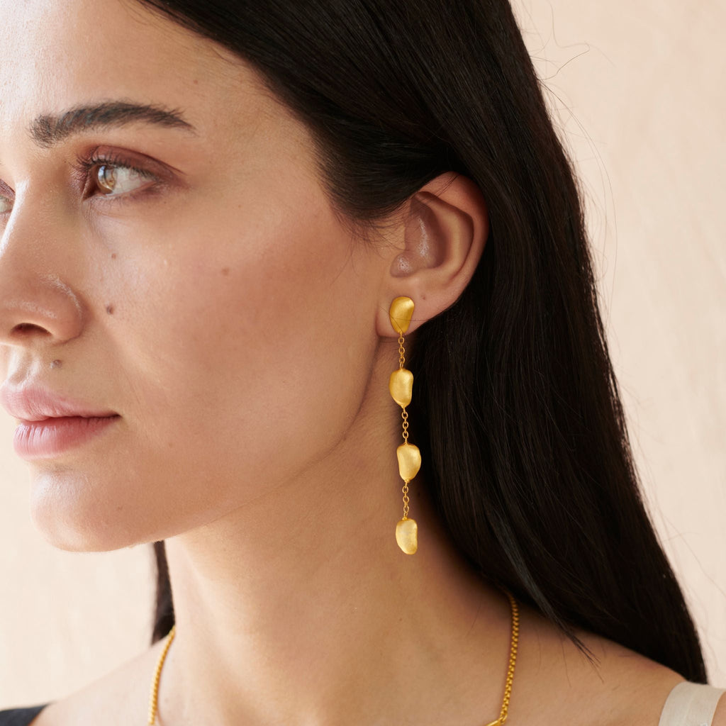 Nacre Drop Earring by The Loom Art with Long Earrings, Orbis by The Loom Art at Kamakhyaa for sustainable fashion