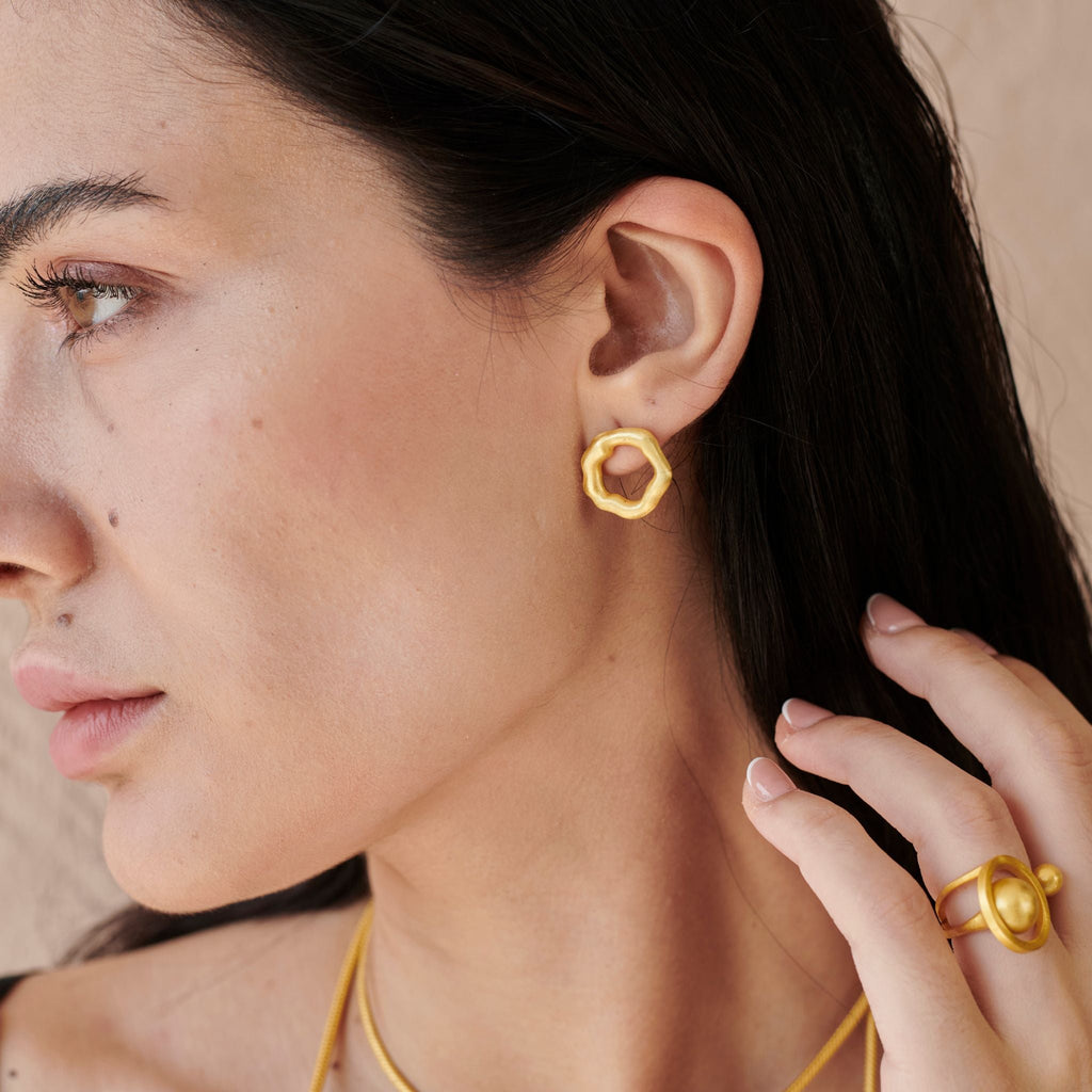 Halo Drop Earring by The Loom Art with Long Earrings, Orbis by The Loom Art at Kamakhyaa for sustainable fashion