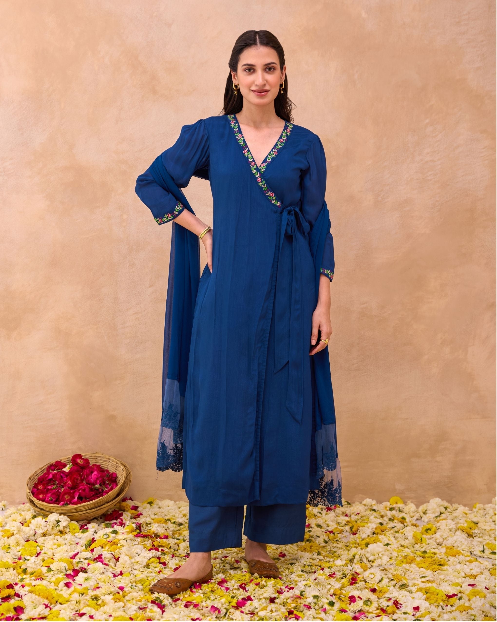 Twilight Bloom Kurta Set by Taro India with at Kamakhyaa for sustainable fashion