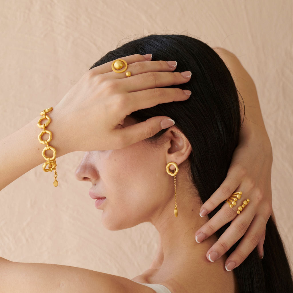 Halo Drop Earring by The Loom Art with Long Earrings, Orbis by The Loom Art at Kamakhyaa for sustainable fashion