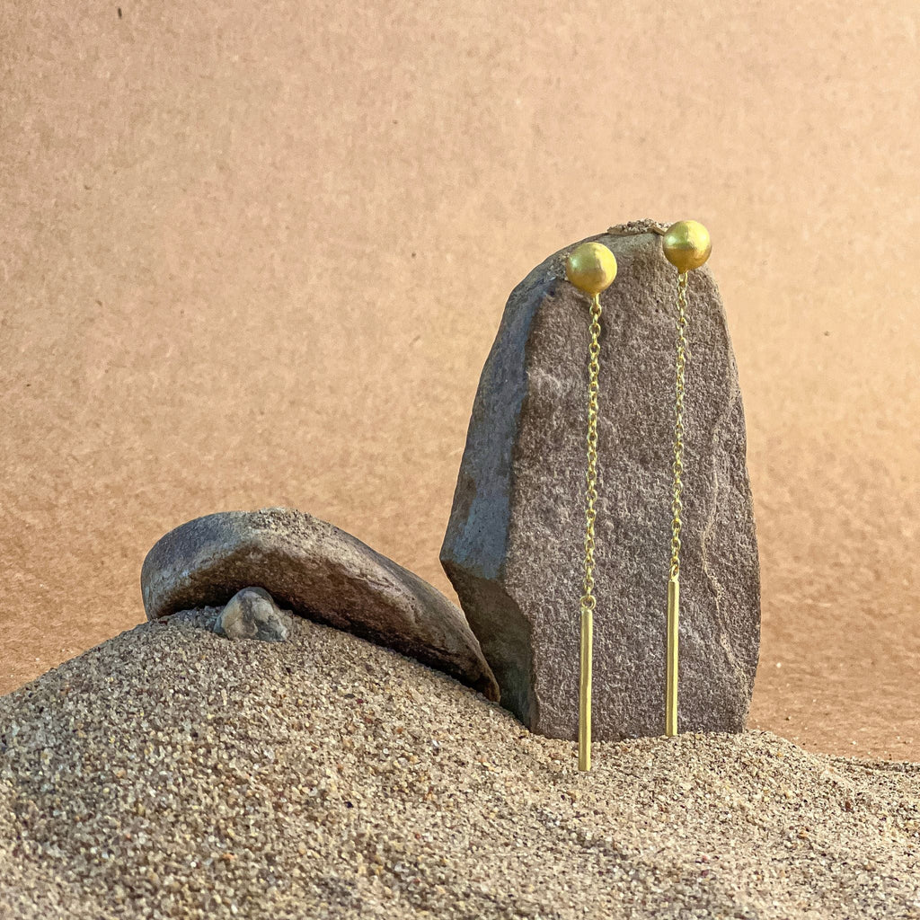 Needle and Ball Earring by The Loom Art with Long Earrings, Orbis by The Loom Art at Kamakhyaa for sustainable fashion