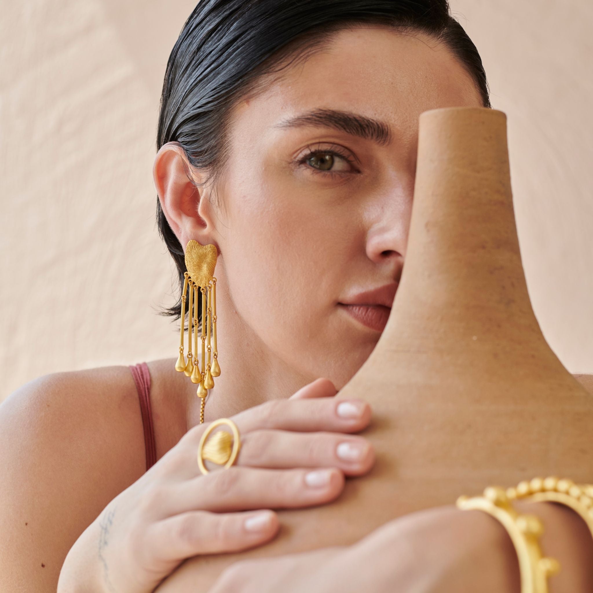 Amour Dangle Earring by The Loom Art with Danglers, Orbis by The Loom Art at Kamakhyaa for sustainable fashion