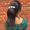 White Crochet Hair Clip by Ikriit'm with Cotton yarn, Crochet, Free Size, Hair Clip, Ikriit'm, Made from Natural Materials, Stainless Steel, White, Women Led Designer at Kamakhyaa for sustainable fashion