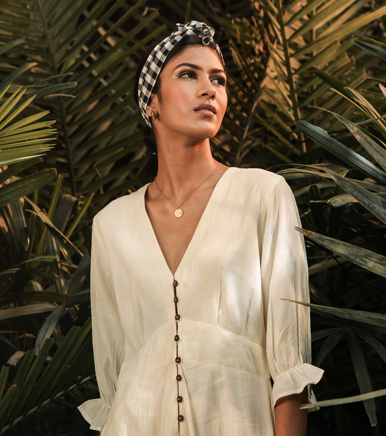 White Midi Dress with pockets by Khara Kapas with Another Day In Paradise by Khara Kapas, Lost In Paradise by Khara Kapas, Midi Dresses, Mul Cotton, Natural, Regular Fit, Resort Wear, Solids, Tiered Dresses, White, Womenswear at Kamakhyaa for sustainable fashion