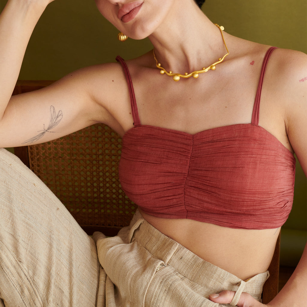 Heritage Hue by The Loom Art with Artisan made, Beige, Co-ord sets, Eco friendly, Eri Silk, Fluer De Code by The Loom Art, Hand embroidered, Handwoven, Kantha work at Kamakhyaa for sustainable fashion